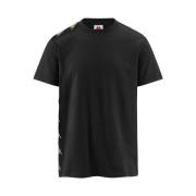 Korte Mouw T-shirt Kappa , Black , Heren