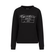 Crew Neck Sweatshirt Emporio Armani , Black , Dames