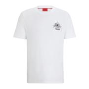 Korte Mouw T-shirt Hugo Boss , White , Heren