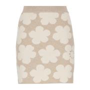 Beige Wol Katoen Rok Hana Dots Kenzo , Beige , Dames