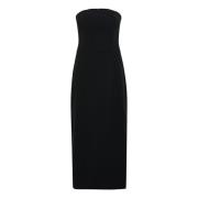 Elegante Zwarte Jurk met Splitten InWear , Black , Dames