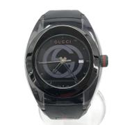 Pre-owned Rubber watches Gucci Vintage , Black , Dames