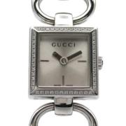 Pre-owned Stainless Steel watches Gucci Vintage , Gray , Dames