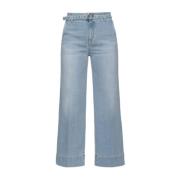 Stijlvolle Cropped Jeans voor Vrouwen Pinko , Blue , Dames