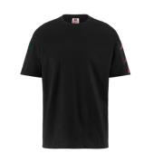 Korte Mouw T-shirt Kappa , Black , Heren