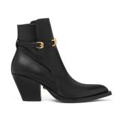 Zwarte Leren Cubaanse Haklaarzen Versace , Black , Dames