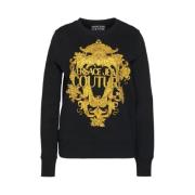 Crew Neck Sweatshirt Versace Jeans Couture , Black , Dames