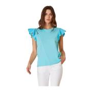 Stijlvolle Blouse voor Vrouwen Manila Grace , Blue , Dames