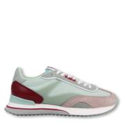 Art Deco Groene Sneaker met Rode en Roze Details Hoff , Multicolor , D...