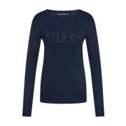 Ronde Hals T-shirt Guess , Blue , Dames