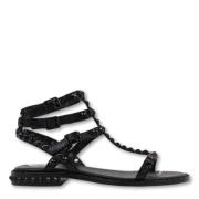 Studded Leather Sandals ASH , Black , Dames