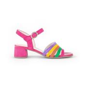 Velours Leren Multi-Riem Sandalen Gabor , Multicolor , Dames