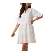 Dames Jurken Nv-donna Dress Broderie Anglaise Dress Notre-v , White , ...