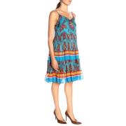 Knielange Jurk Twinset , Multicolor , Dames