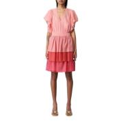 Knielengte jurk Twinset , Pink , Dames