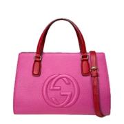 Pre-owned Leather shoulder-bags Gucci Vintage , Pink , Dames