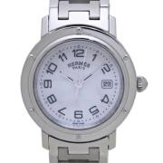 Pre-owned Stainless Steel watches Hermès Vintage , Gray , Heren