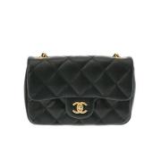 Pre-owned Leather shoulder-bags Chanel Vintage , Black , Dames