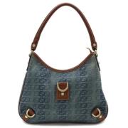 Pre-owned Leather shoulder-bags Gucci Vintage , Blue , Dames