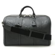 Pre-owned Leather travel-bags Gucci Vintage , Black , Unisex