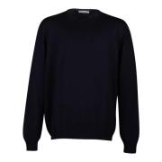 Blauwe Crew-neck Woltrui Gran Sasso , Blue , Heren