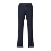 Slim Fit Broek met Vetersluiting Mason's , Blue , Heren