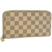 Pre-owned Canvas wallets Louis Vuitton Vintage , Beige , Dames