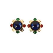 Pre-owned Yellow Gold earrings Chanel Vintage , Multicolor , Dames