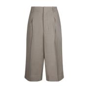 Licht Taupe Op Maat Gemaakte Knieshorts Ami Paris , Brown , Dames