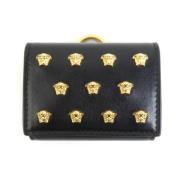 Pre-owned Leather wallets Versace Pre-owned , Black , Dames