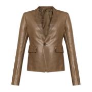 Leren Blazer Rick Owens , Brown , Dames