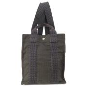 Pre-owned Canvas totes Hermès Vintage , Gray , Dames