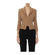 Stijlvolle Jurk Collectie Elisabetta Franchi , Brown , Dames