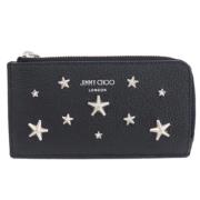 Pre-owned Leather wallets Jimmy Choo Pre-owned , Black , Dames