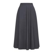 Midi Volle Rok in Middengrijs Valentino , Gray , Dames