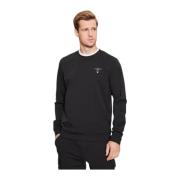 Crew Neck Sweatshirt Aeronautica Militare , Black , Heren