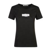 Zwarte T-shirts en Polos Calvin Klein Jeans , Black , Dames