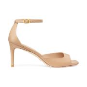 Elegant Square Toe Sandal Stuart Weitzman , Beige , Dames