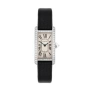 Pre-owned Stainless Steel watches Cartier Vintage , Black , Dames