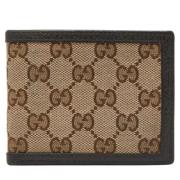 Pre-owned Leather wallets Gucci Vintage , Beige , Heren