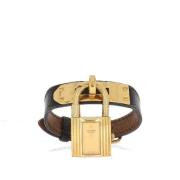 Pre-owned Leather watches Hermès Vintage , Black , Dames