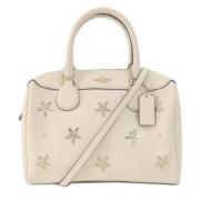 Pre-owned Leather handbags Coach Pre-owned , White , Dames