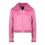 Faux Leather Jacket Gaudi , Pink , Dames