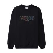 Zwarte Logo Print Crew Neck Sweater Vtmnts , Black , Dames