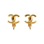 Pre-owned Yellow Gold earrings Chanel Vintage , Yellow , Dames