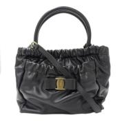 Pre-owned Leather handbags Salvatore Ferragamo Pre-owned , Black , Dam...