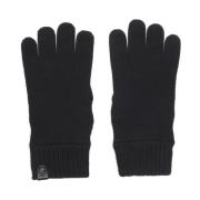 Zwarte Gebreide Handschoenen voor Wintermode Brioni , Black , Heren