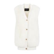 Shearling Gilet Fabiana Filippi , White , Dames