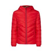 Gewatteerde jas met capuchon Guess , Red , Heren