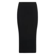 Geribbelde gebreide rok met elastische taille Michael Kors , Black , D...